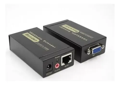 Extender Vga 100m Extensor Vga Até 100m Via Cabo Cat5e Cat6