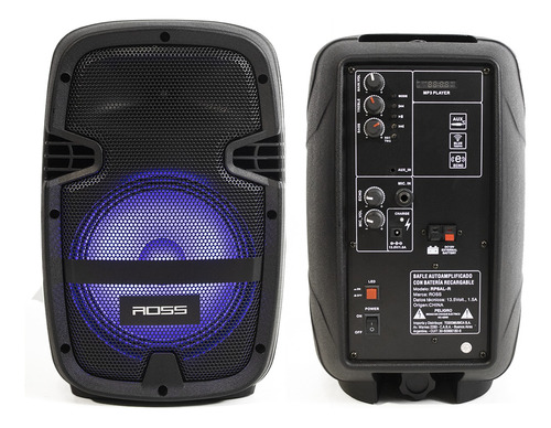 Parlante Portatil Ross Bafle Activo 8' Amplificado Bluetooth