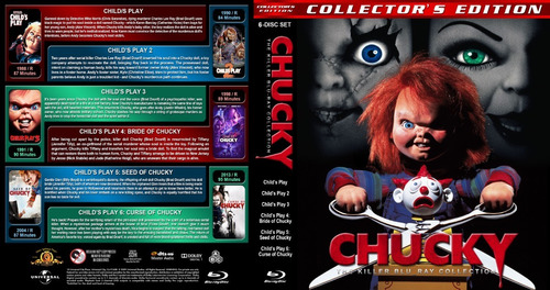 Chucky El Muñeco Diabolico Coleccion En Bluray. 8 Discos.