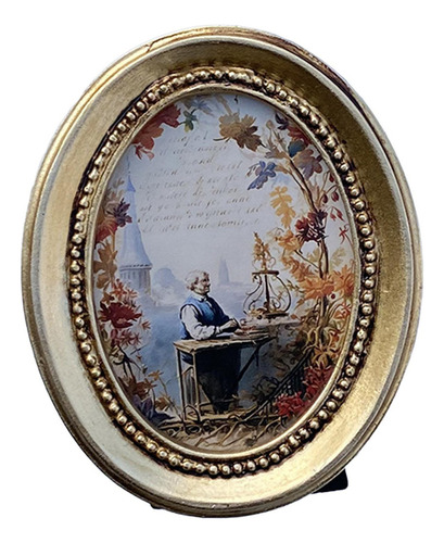 Moldura De Foto Vintage, Decoração Antiga Para Casa, Oval,