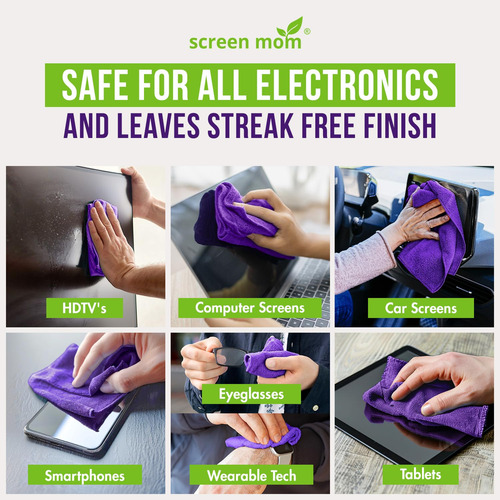 Kit De Limpieza Screen Mom Para Pantallas Led Y Lcd 8 Oz