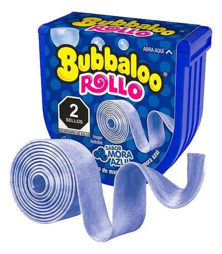 Bubbaloo Rollo Mora Azul 6 Pzas