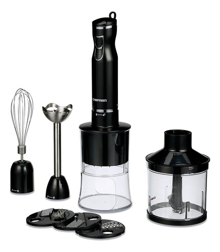 Batidora Chefman De Inmersión + Espiralizador Eléctrico Color Negro Frecuencia 1