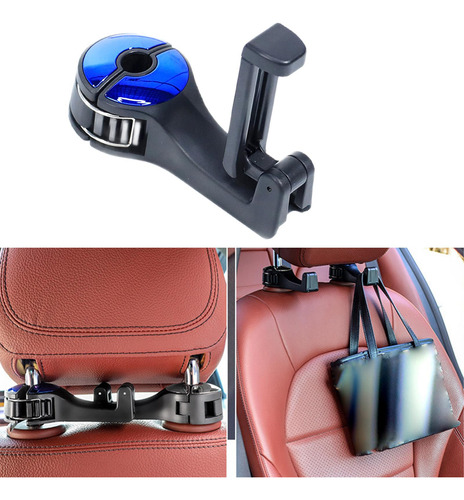 2 Colgador De Respaldo De Asiento Con Gancho Para Azul