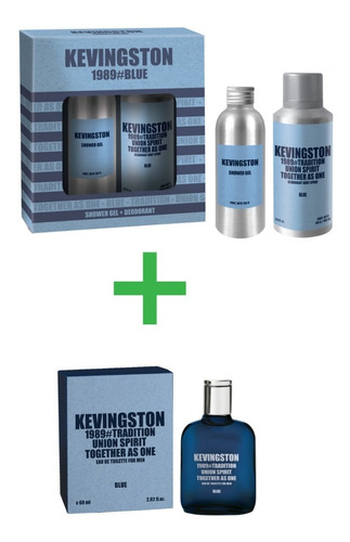 Pack Regalo Perfume Kevingston 1989 Blue + Deo + Shower Gel