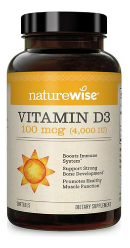 Vitamina D3 Naturewise 4000iu En Aceite De Oliva
