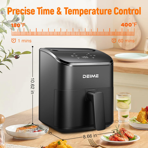 Air Fryer Deime Para Hornear Asado, 3 Litros, 4 En 1, Recali