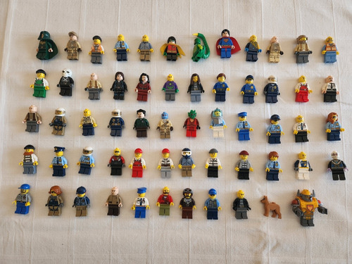 Lote X 5 Mini Figuras Muñecos Lego Originales Varios