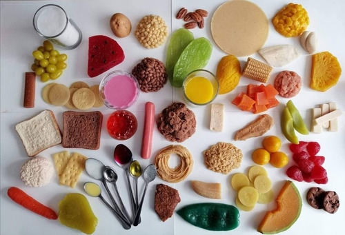 Kit 1/ Réplicas De Alimentos/ Día Del Nutriólogo/ 50 Pzas