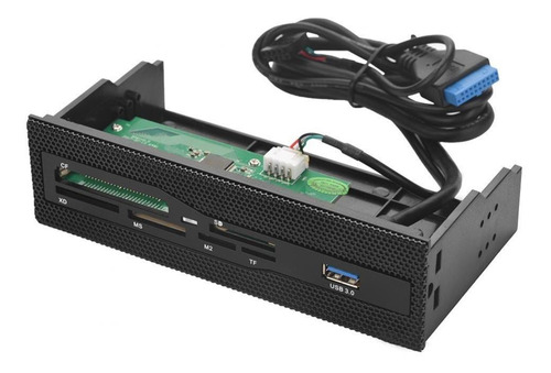 64G CF con Indicador LED SD XD MS MSO Vbestlife Lector Interno de Tarjetas USB 3.0 6 Ranuras Compatible con Tarjetas M2 