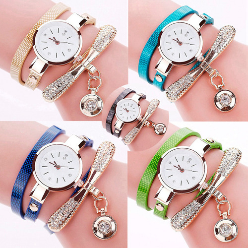 Reloj Mujer Mayoreo Brazalete Zafiro Dama Pulsera Correa 5 Colores