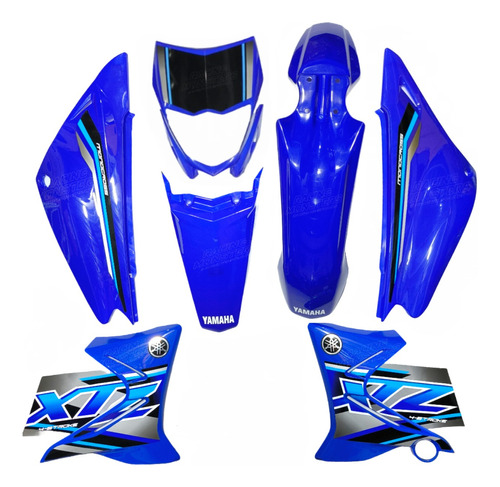 Kit Plástico Yamaha Xtz Con Calcas Instaladas 2018 