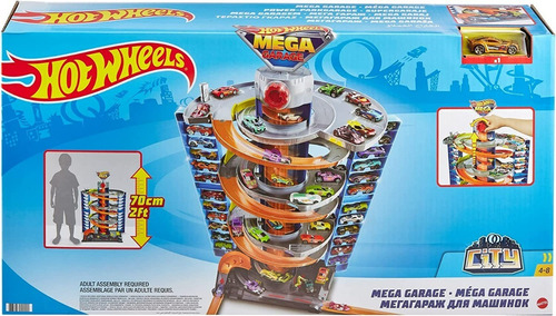 Hot Wheels Pista Mega Garaje Con 1 Auto  Mattel Parking