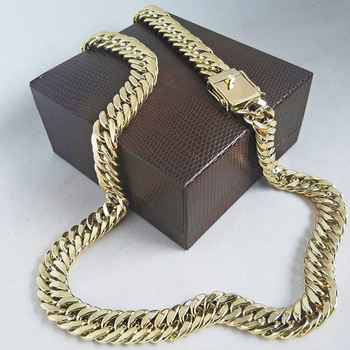 Corrente Elo Duplo 70gr 12mm 70cm Ouro 18k Com Nota Fiscal