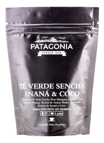 Imagen 1 de 4 de Te Hebras Patagonia Premium Te Verde Anana Coco