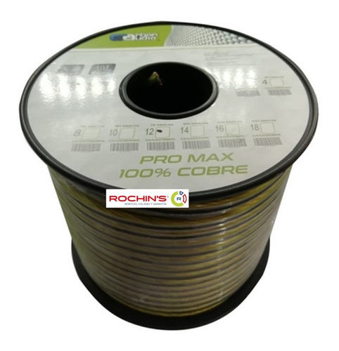 Rollo Cable Para Bocina Cal 12 Cobre Carbon Pro Max 75 Mts 