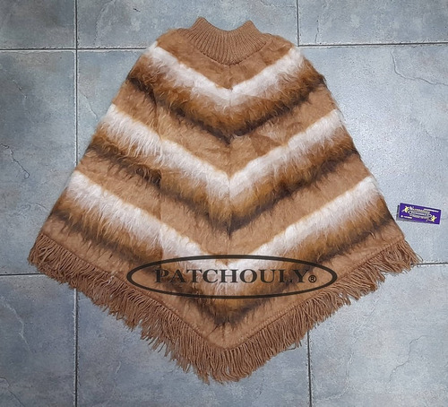 Imagen 2 de 2 de Poncho Lana Alpaca Cardada Pullover Grueso Niños T. 10