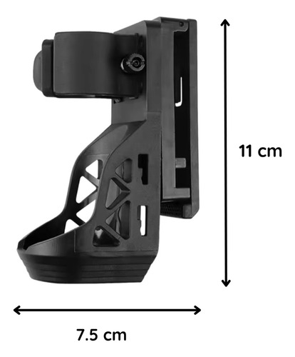 Funda Porta Lampara Táctica Rotación 360° De Polímero