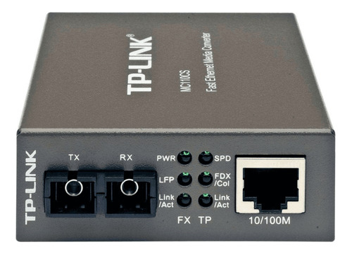Convertidor de medios de fibra TP-Link MC110cs monomodo 10/100Mbps