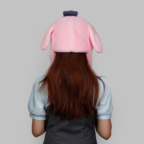 Gorro De Invierno Con Puntadas De Orejas En Forma De Conejo