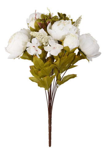 Bouquet De Flores Vintage De Seda Artificial Con Peonía, Mod