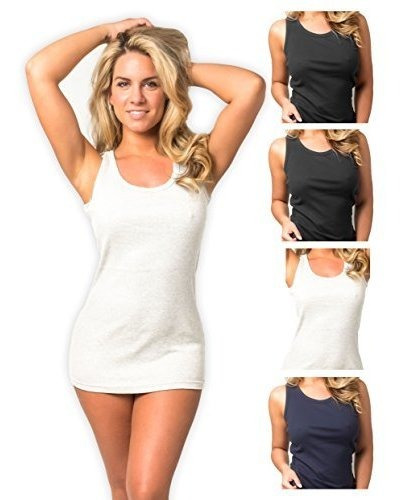 Emprella Tank Tops Para Mujer 4pack Acanalado Racerback Tank