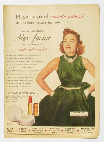 Lapiz Labial Max Factor Publicidad Antigua Mexicana De 1953