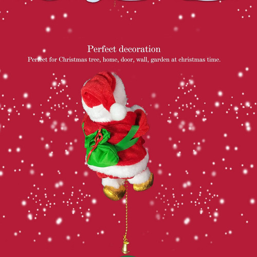 Fdit Encantador Trepador Eléctrico Santa Claus En Cuentas De