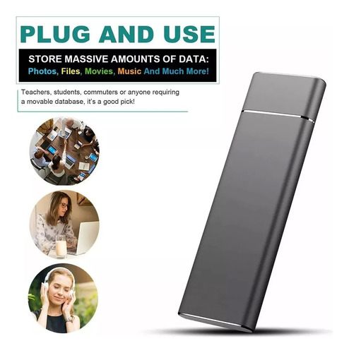 Domoko 2tb Ssd Disco Duro Externo, Estado Sólido Externo Unidad Externa Portátil De Alta Velocidad De Estado Sólido Móvil Para Pc Portátil Almacenamiento Y Transferencia De Datos