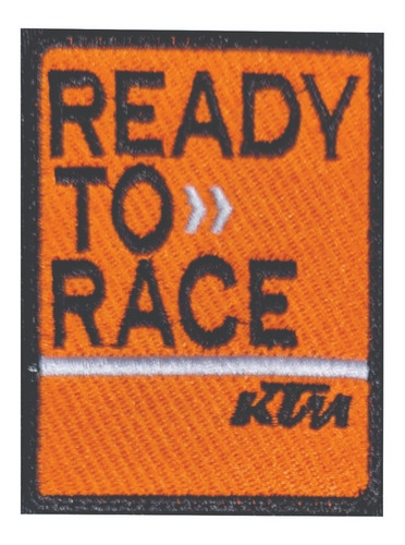 Parche Ktm Ready To Race Logo Bordado Motocilismo