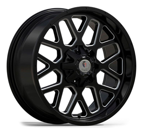 Llanta Sportiva 1633 20x9.0 5x114/120 Negra Matte Frente Maq Color Negro