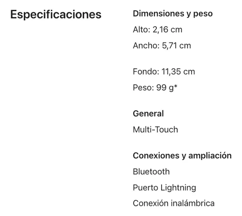 Apple Magic Mouse 2 Negro Bluetooth (Usado)