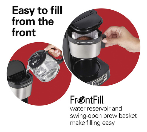 Cafetera Compacta De Goteo Hamilton Beach Para 5 Tazas Con P