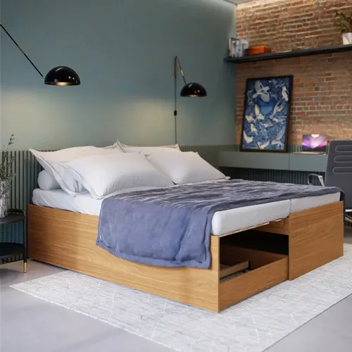 Cama Multifuncional Matrix 3 em 1 Nature Tebar | Parcelamento sem