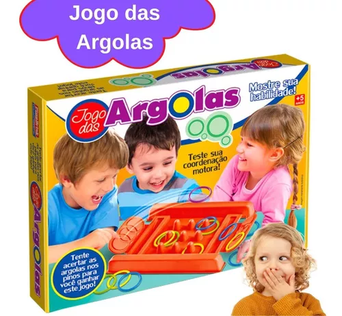 Brinquedo Educativo e Divertido Jogo Das Argolas PlasBrink Jogo Educativo 6  anos