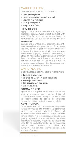 Simply Solution · Cafeína 3% Suero Contorno De Ojos Momento De Aplicación Día Tipo De Piel Todo Tipo De Piel