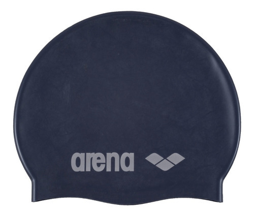 Touca de natação Arena  CLASSIC SILICONE  azul-marinho com design lisa 