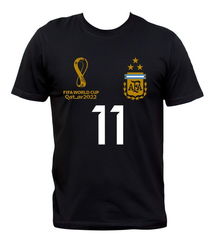 Remera Negra Ángel Di María Camiseta Selección Argentina