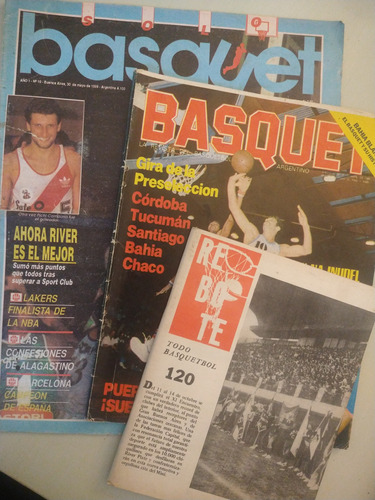 Revistas Solo Básquet Rebote Y Básquet Pack X 3 ' 80 A ' 89