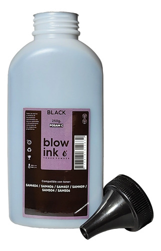 Polvo Recarga Para Samsung Color 404 406 504 506 250gr Negro
