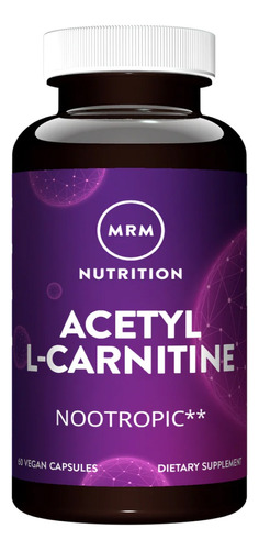 Acetil L Carnitina Mrm Nutrition Carnitine Importada 60 Cáps