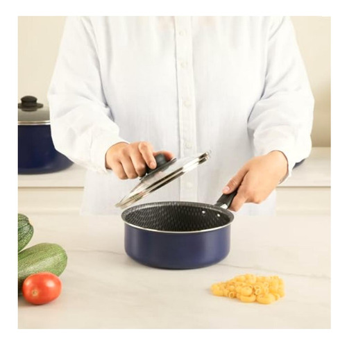 Ekco Batería De Cocina 32 Piezas Azul Con Antiadherente