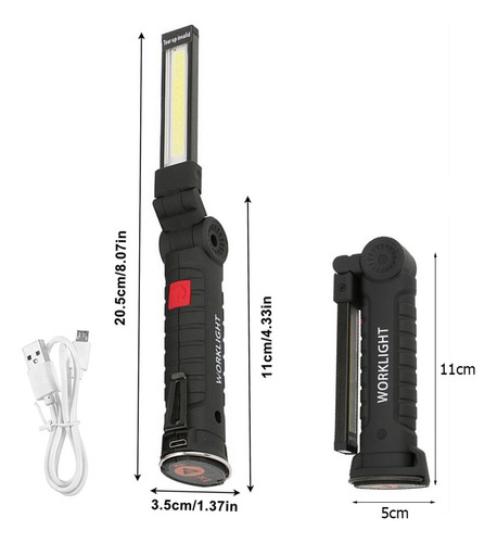 Mini Antorcha Táctica Llevó La Antorcha Recargable Impermeab