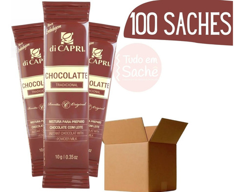 Chocolate Com Leite Em Pó Sachê Soluvel Di Capri - 100 Und