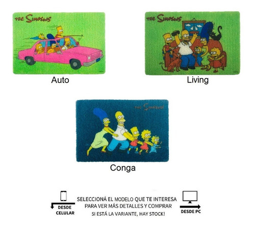 Felpudo De Entrada Alfombra Moderma Hogar Los Simpsons
