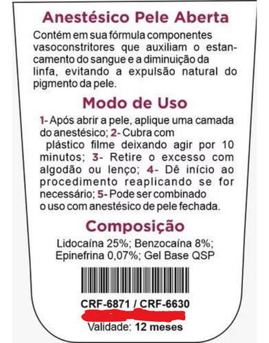 Gel de micropigmentación estética, calmante sin dolor, 15 g. Tiempo de aplicación: anestésico diurno y nocturno