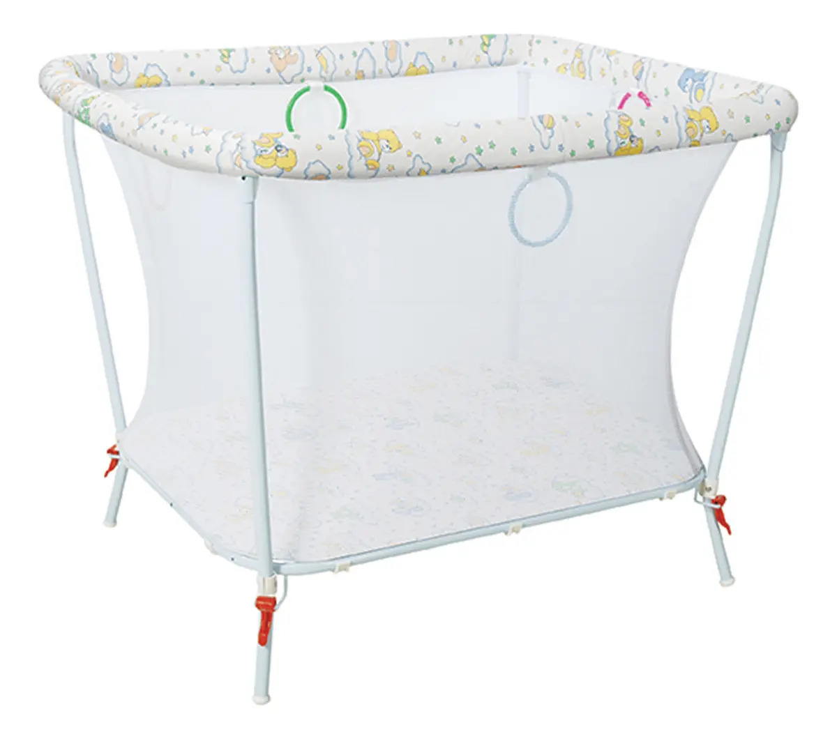 Tubline Cercado Para Bebês Cor Branco Cercadinho Bebê Desmontável Com Mosquiteiro