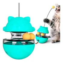 Comprar Juguete Para Gatos Balancín Con Pelotas Dispensador Turquesa