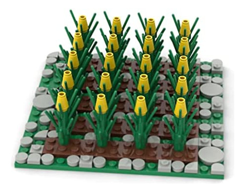 Toyga Farm Corn Field Bricks Con Placa Base De 16x16, 190 Pi