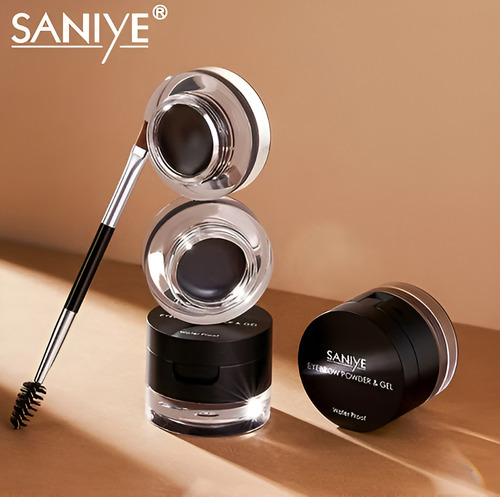 Sombra Gel 2 En 1 Cejas Pincel Waterproof Duracion 24hrs